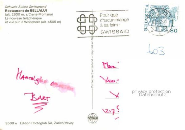 Seilbahn Crans-Montana Restaurant Bellalui Weiss – Bild 2