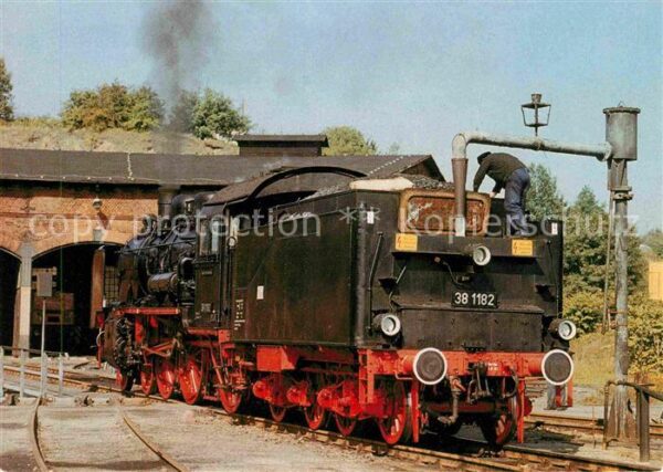 Lokomotive Museumslokomotive 381182 Wassernehmen P