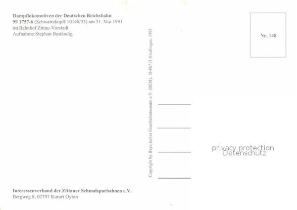 Lokomotive Dampflokomotive 99 1757-6 Bahnhof Zitta – Bild 2