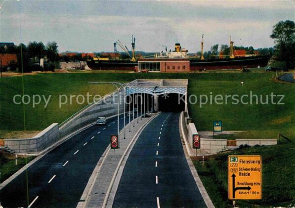 Autobahn Rendsburg Strassentunnel Nord-Ostsee-Ka