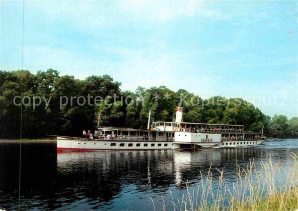 Dampfer Seitenrad Leipzig Weisse Flotte Dresden