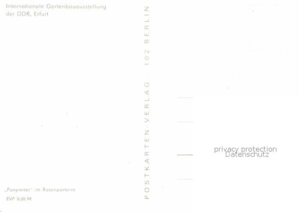 Gartenbauaustellung Erfurt Ponyreiter Rosenparterre – Bild 2