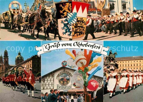 Oktoberfest München Bräurosl Parade Brauerei-Pferde