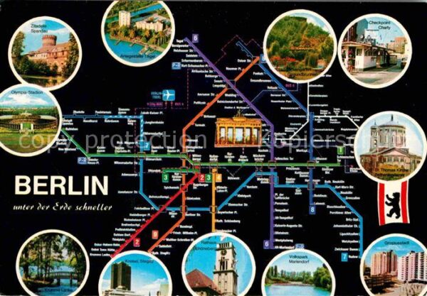 U-Bahn Subway Underground Metro Berlin Streckennetz