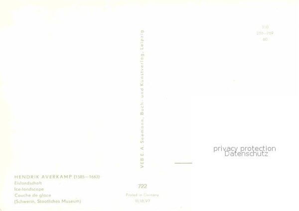Kuenstlerkarte Hendrik Averkamp Eislandschaft – Bild 2