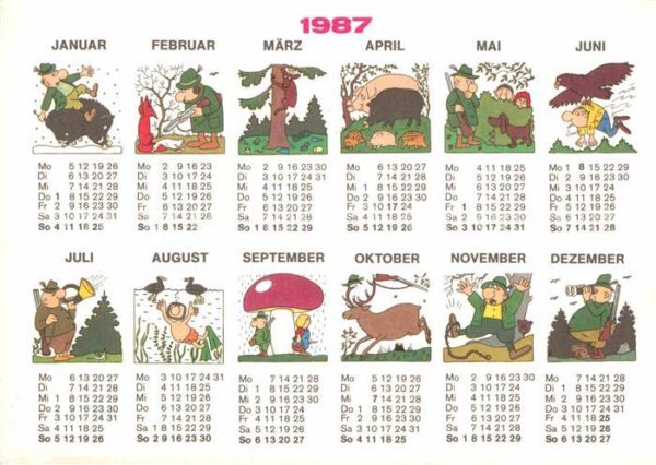 Jagd Kalender 1987