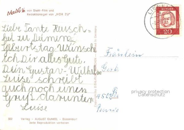 Mecki Nr. 302 Glückwunsch Blumen – Bild 2