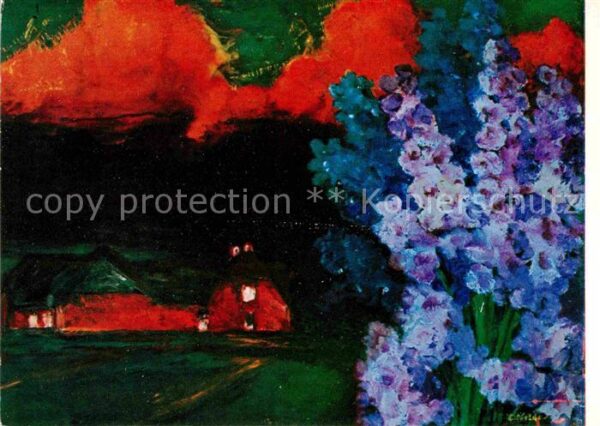 Kuenstlerkarte Emil Nolde Schwüler Abend