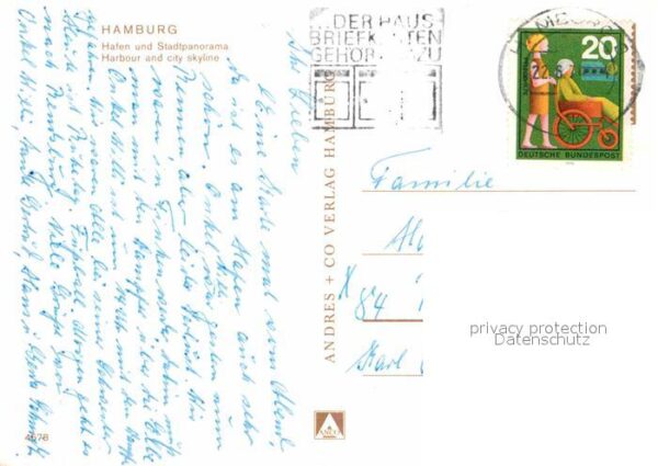 Schiffe Ships Navires Hambrug Hafen Stadtpanorama – Bild 2