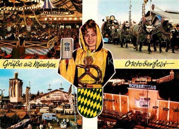 Muenchner Kindl Oktoberfest Brauerei-Pferdegespann Hofb