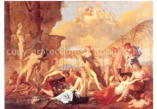 Kuenstlerkarte Nicolas Poussin Das Reich der Flora