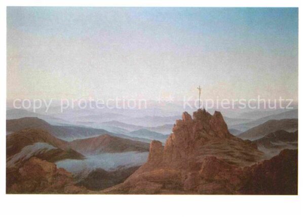 Kuenstlerkarte Caspar David Friedrich Morgen im Riesen