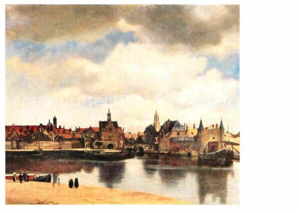 Kuenstlerkarte Jan Vermeer van Delft Ansicht der Stadt