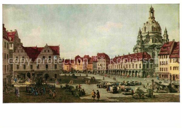 Kuenstlerkarte Canaletto B. Bellottto Neumarkt zu Dres