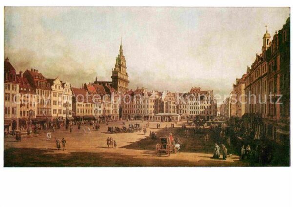 Kuenstlerkarte Canaletto B. Bellotto Altmarkt zu Dresd