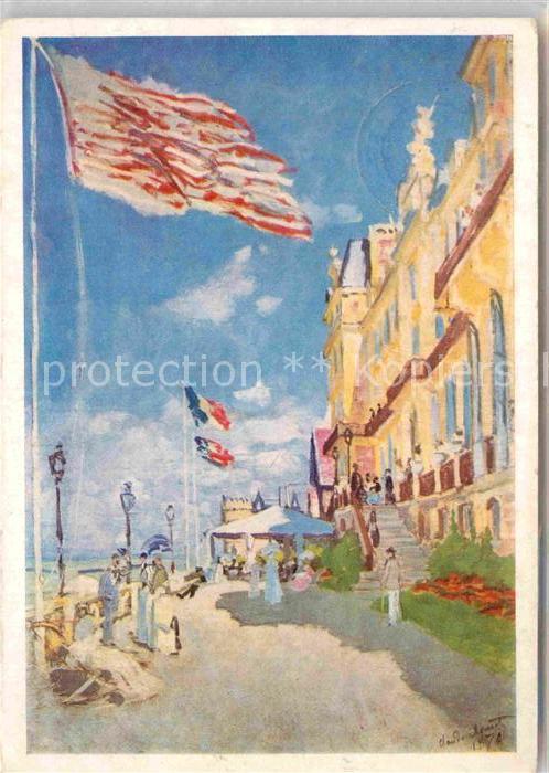 Kuenstlerkarte Claude Monet Hotel Roches Noires Trouvi