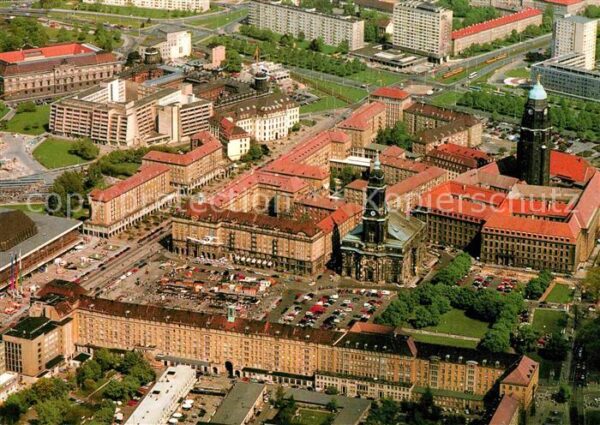 Dresden Fliegeraufnahme Kulturpalast Altmarkt K