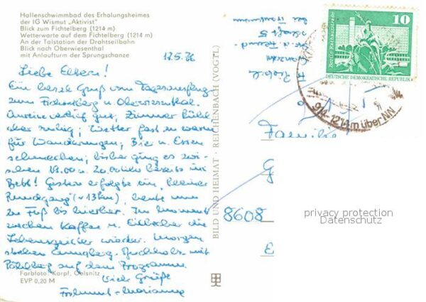 Oberwiesenthal Erzgebirge Erholungsheim IG Wismut Fichtelberg Wet – Bild 2