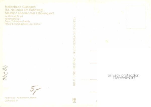 Mellenbach-Glasbach Zirkel Ernst-Thälmann-Strasse – Bild 2