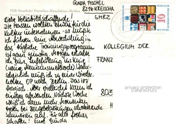 Meissen Elbe Sachsen Porzellan-Manufaktur Werkhof mit Glocke – Bild 2