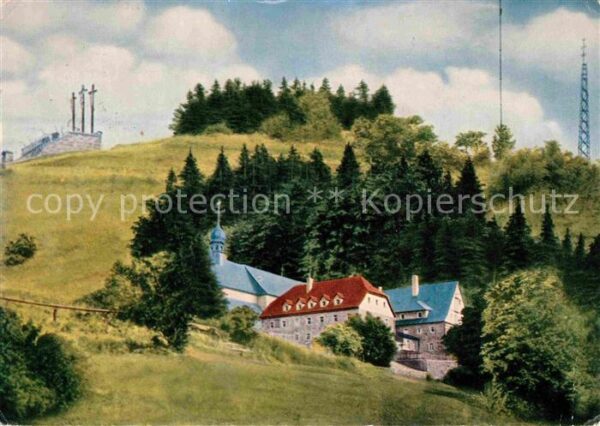 Kloster Kreuzberg mit Sendetürmen