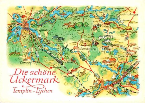 Templin Lychen Lageplan Uckermark