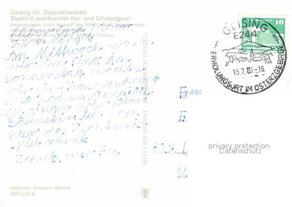 Geising Erzgebirge Erholungsheim Erich Weinert – Bild 2
