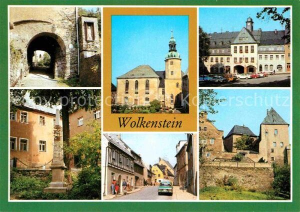 Wolkenstein Erzgebirge Mühltor Stadtmauer Postmeilensäule Schl