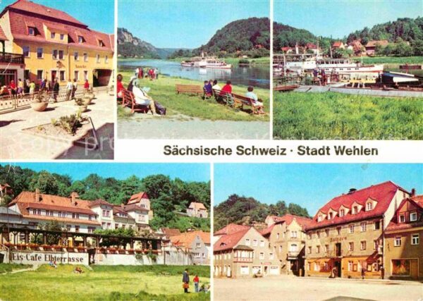 Wehlen Sachsen Karl-Marx-Platz Fähre Cafe-Elbterrasse