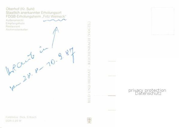 Oberhof Thueringen Erholungsheim Fritz Weineck – Bild 2