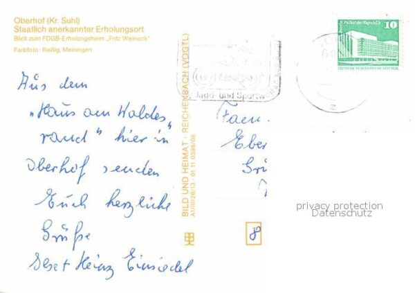 Oberhof Thueringen Erholungsheim Fritz Weineck – Bild 2