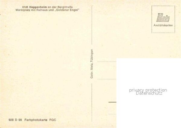 Heppenheim Bergstrasse Marktplatz mit Rathaus und Goldener Eng – Bild 2