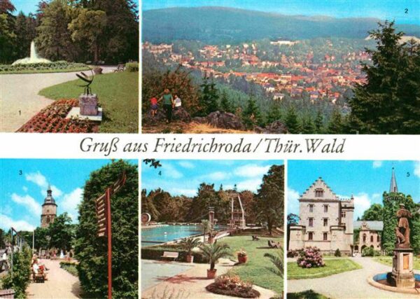 Friedrichsroda Puschkinpark Kuranlagen Schloß-Reinhard