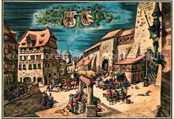 Nuernberg Künstlerkarte Dürerhaus Tiergärtnertor