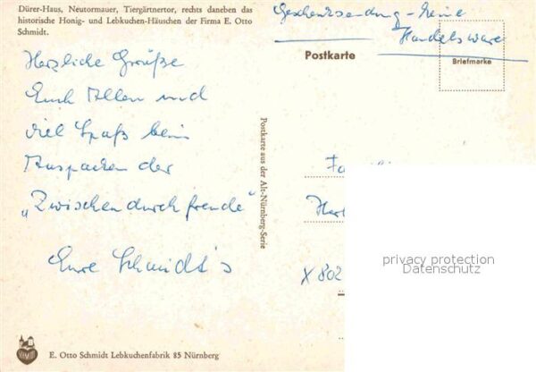 Nuernberg Künstlerkarte Dürerhaus Tiergärtnertor – Bild 2