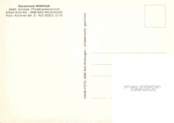 Bad Wildungen Sanatorium Windhuk – Bild 2