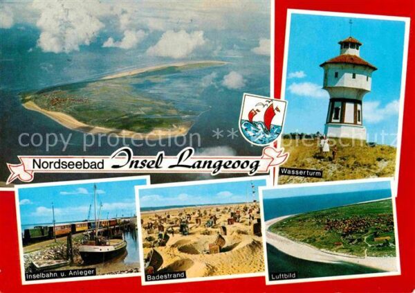 Langeoog Nordseebad Fliegeraufnahme Leuchtturm Strand