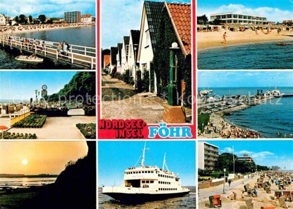 Insel Foehr Strand Hafen Strassenpartie