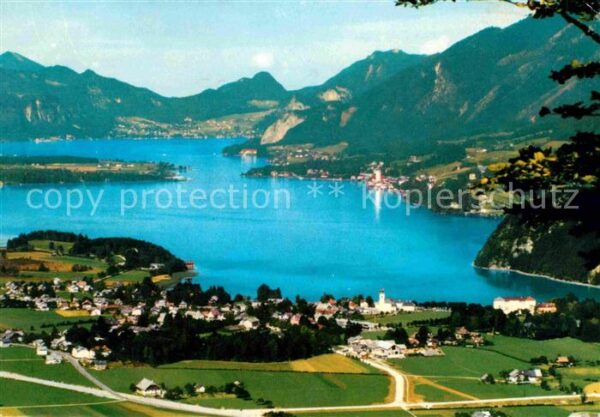 Strobl Fliegeraufnahme mit Wolfgangsee