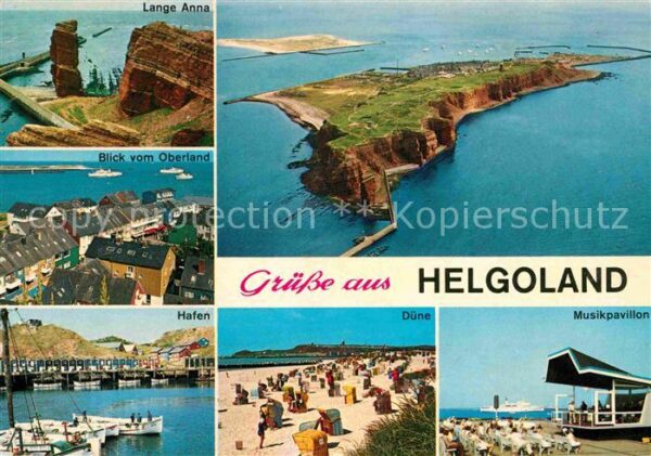 Helgoland Fliegeraufnahme Hafen Strand Lange-Anna