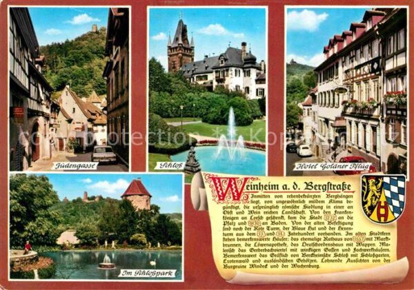 Weinheim Bergstrasse Judengasse Schloß Hotel-Goldener-Pflug