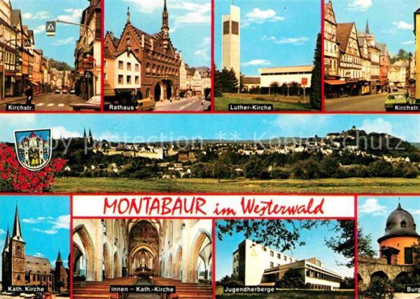 Montabaur Westerwald Kirchstrasse Luther-Kirvhe Burg Jugendh