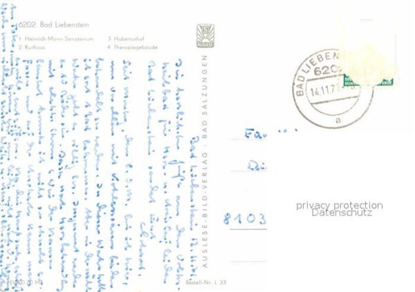 Bad Liebenstein Kurhaus Hubertushof Heinrich-Mann-Sanat – Bild 2