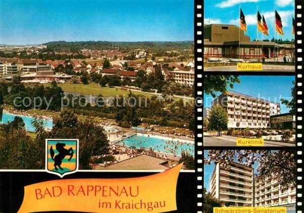Bad Rappenau Fliegeraufnahme Freibad Kurhaus Schwarz