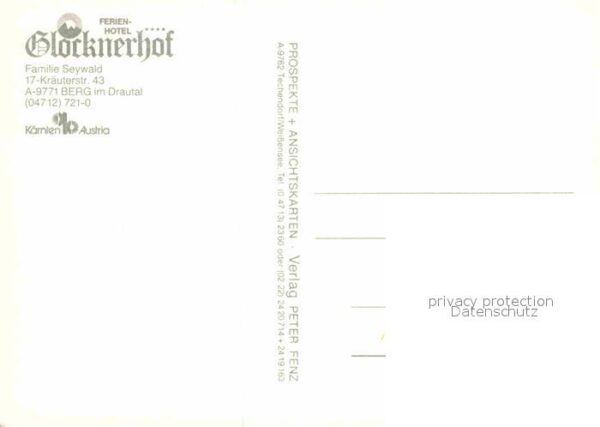 Berg Drautal Fliegeraufnahme Hotel Glocknerhof – Bild 2