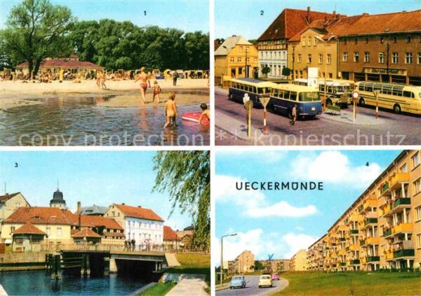 Ueckermuende Mecklenburg Vorpommern Haffbad Hafen Karl-Marx-Platz