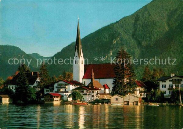Rottach-Egern Partie am See mit Wallberg