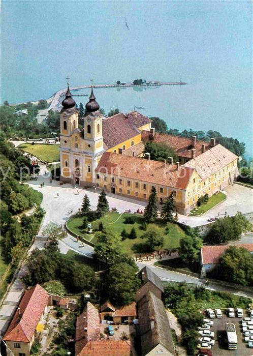 Tihany Fliegeraufnahme mit Abteikirche