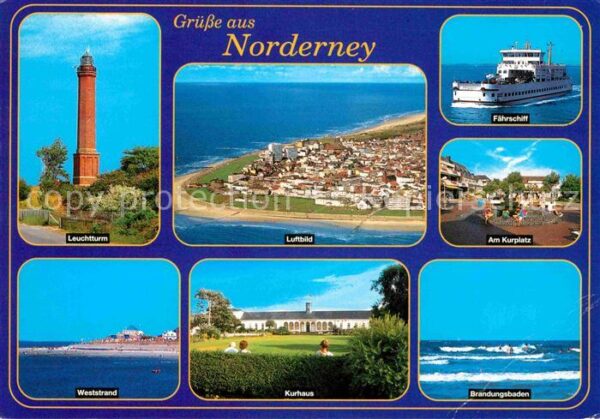 Norderney Nordseebad Leuchtturm Fährschiff Fliegeraufnahme K