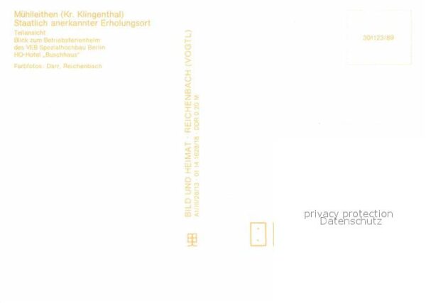 Muehlleithen Klingenthal Betriebsferienheim Hotel Buschhaus – Bild 2